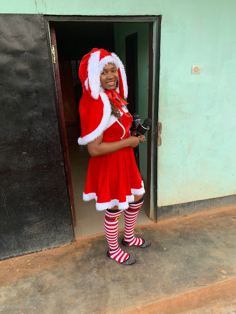 Mrs. Claus getting ready